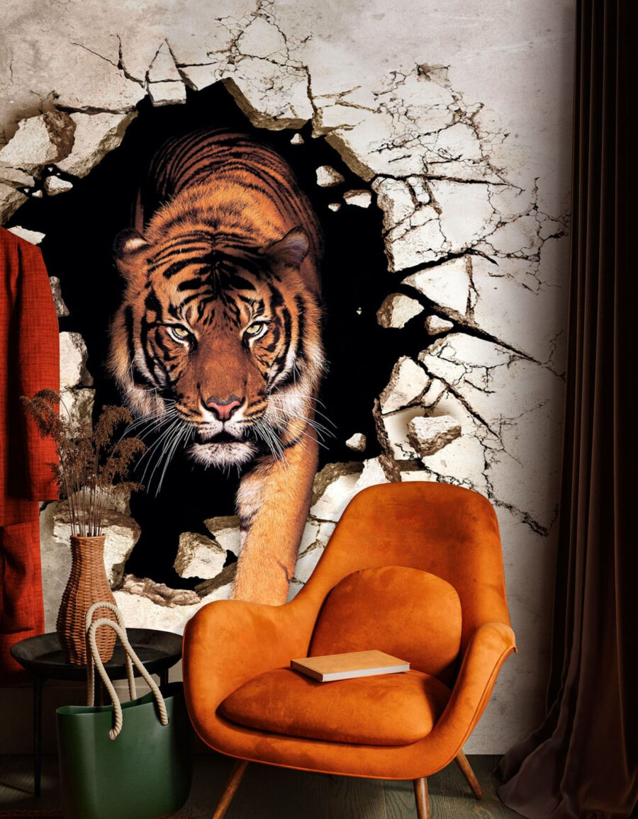 Tiger Unbound in an interior