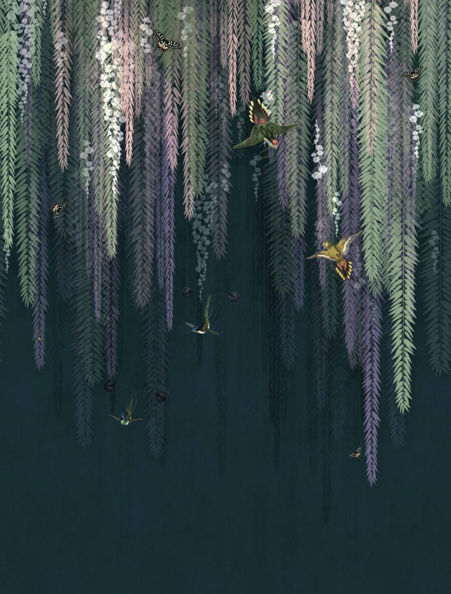 Hummingbird Curtain — full design