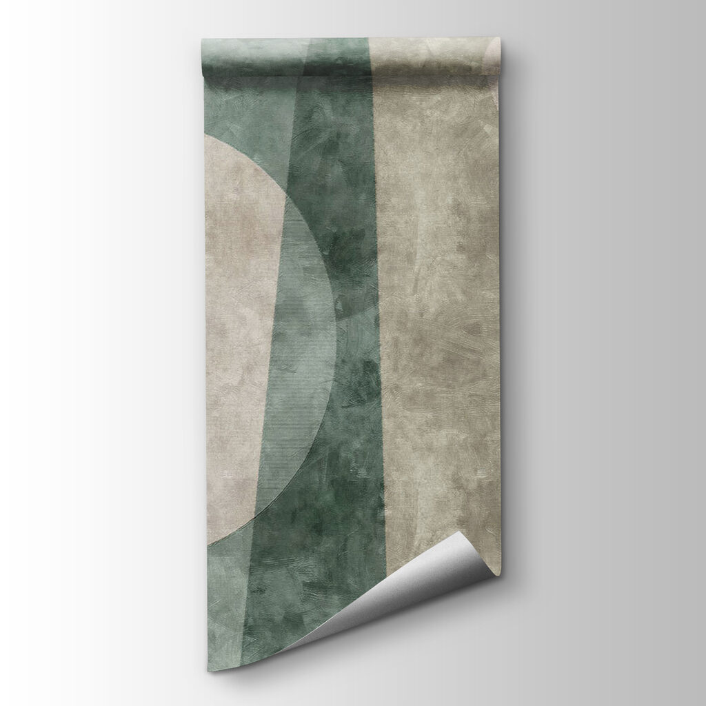 Curved shapes in green — product view