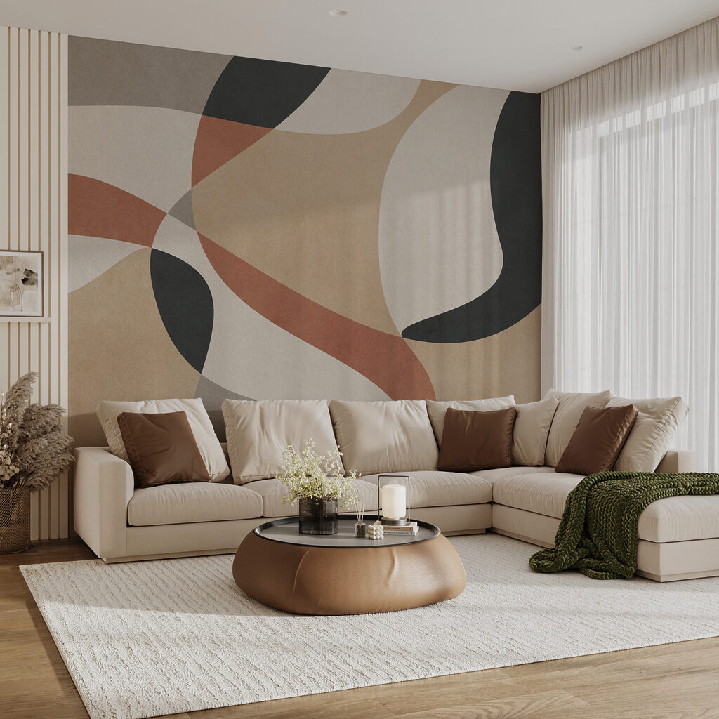 Round colour shapes merge — interior 4