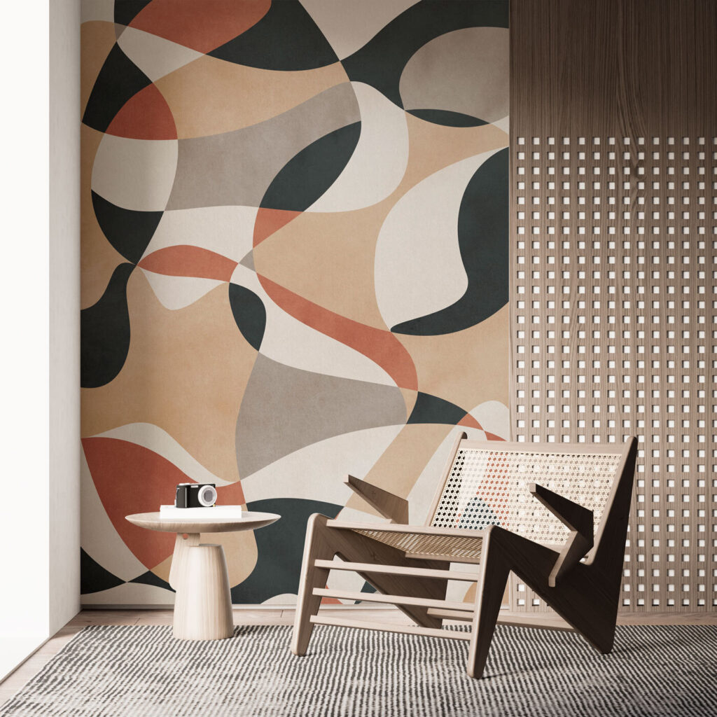 Round colour shapes merge — interior 1