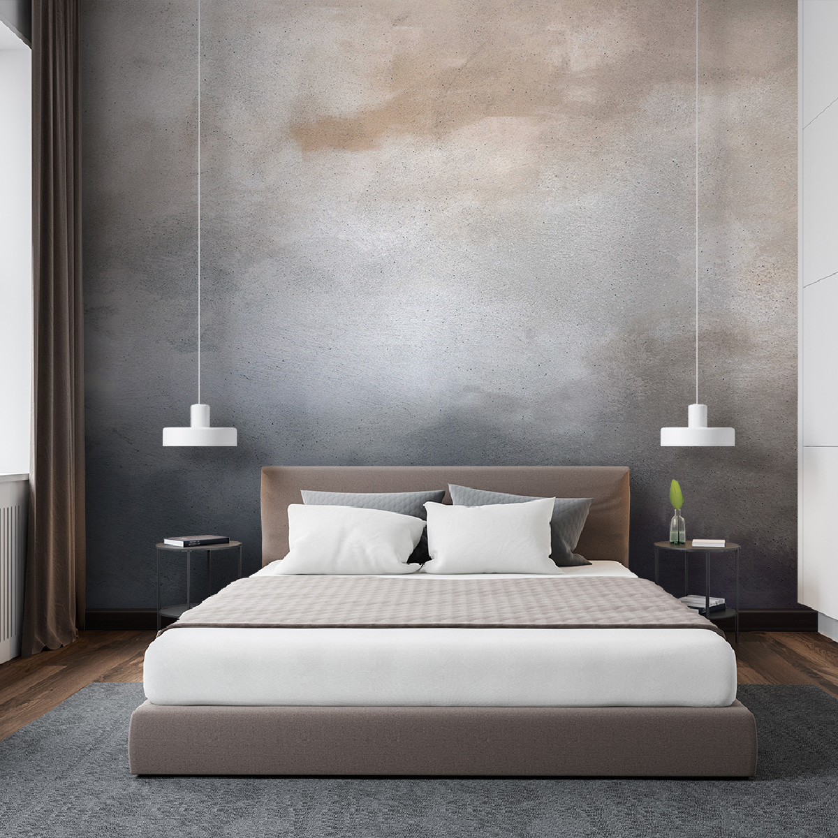Blue-grey paint, pastel mist — interior 2
