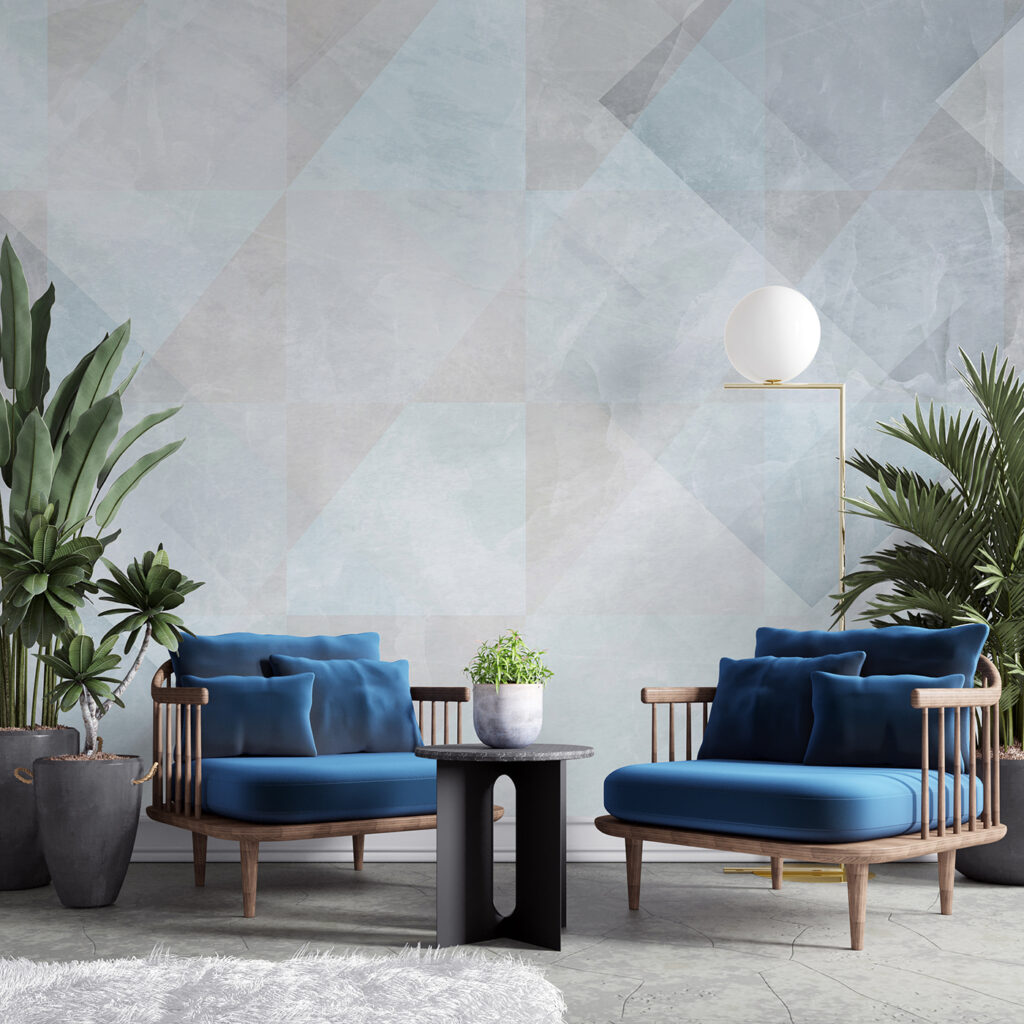 Blue geometry in layers — interior 1