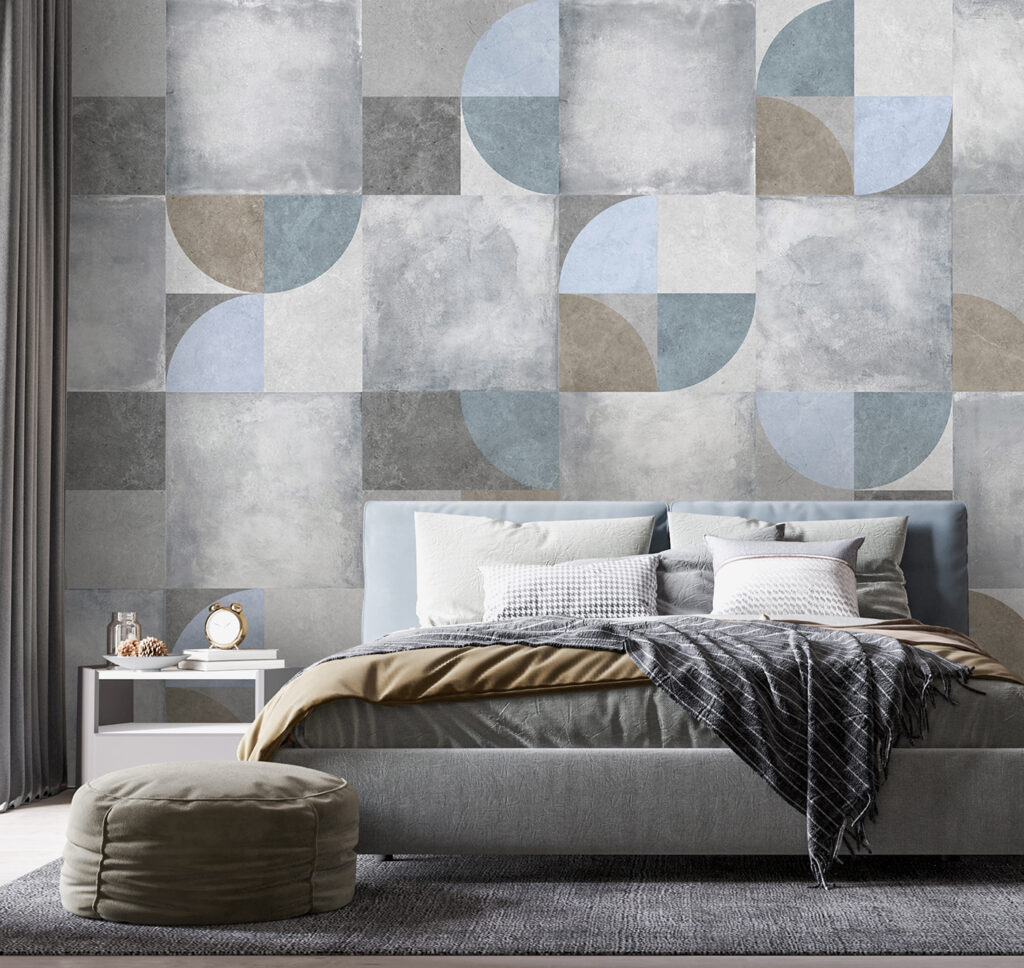 Quarter circles on tiles — interior 2