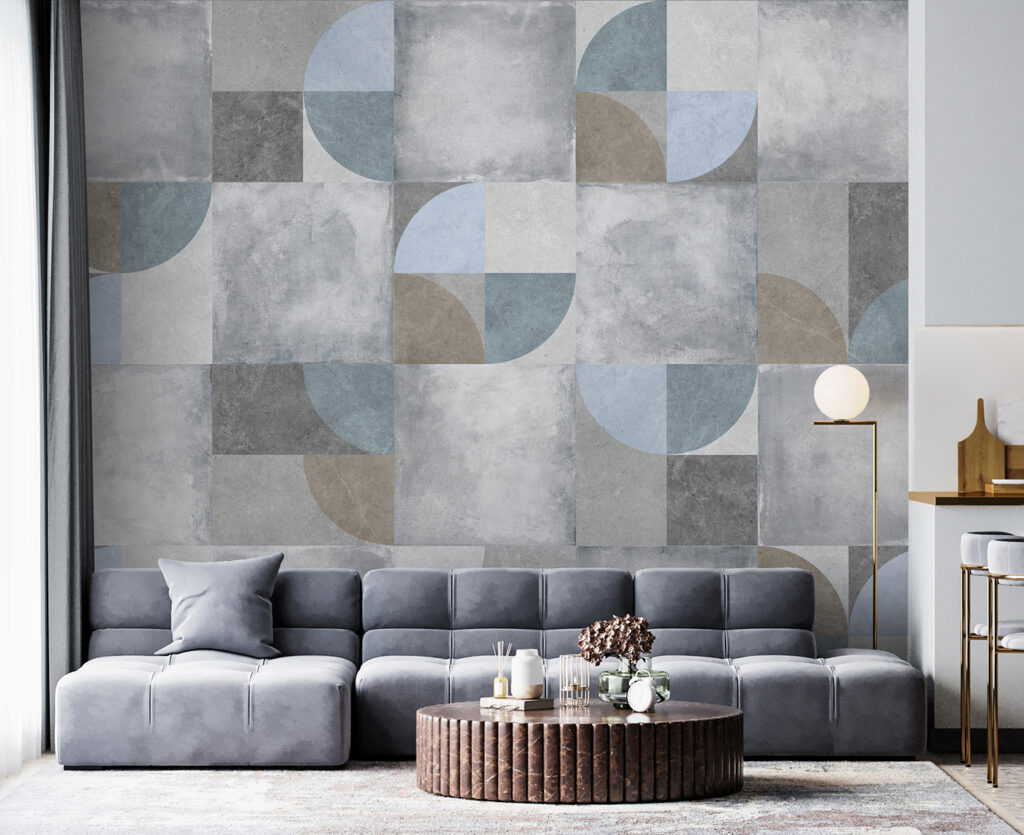 Quarter circles on tiles — interior 1