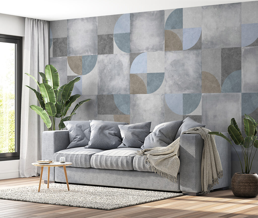 Quarter circles on tiles — interior 3
