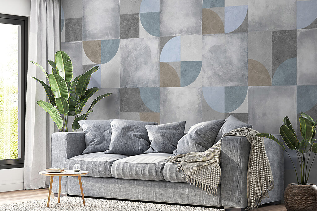 Quarter circles on tiles — interior 8