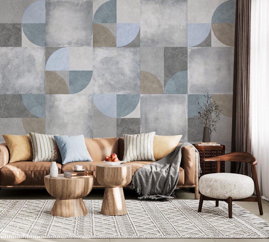 Quarter circles on tiles — interior 4
