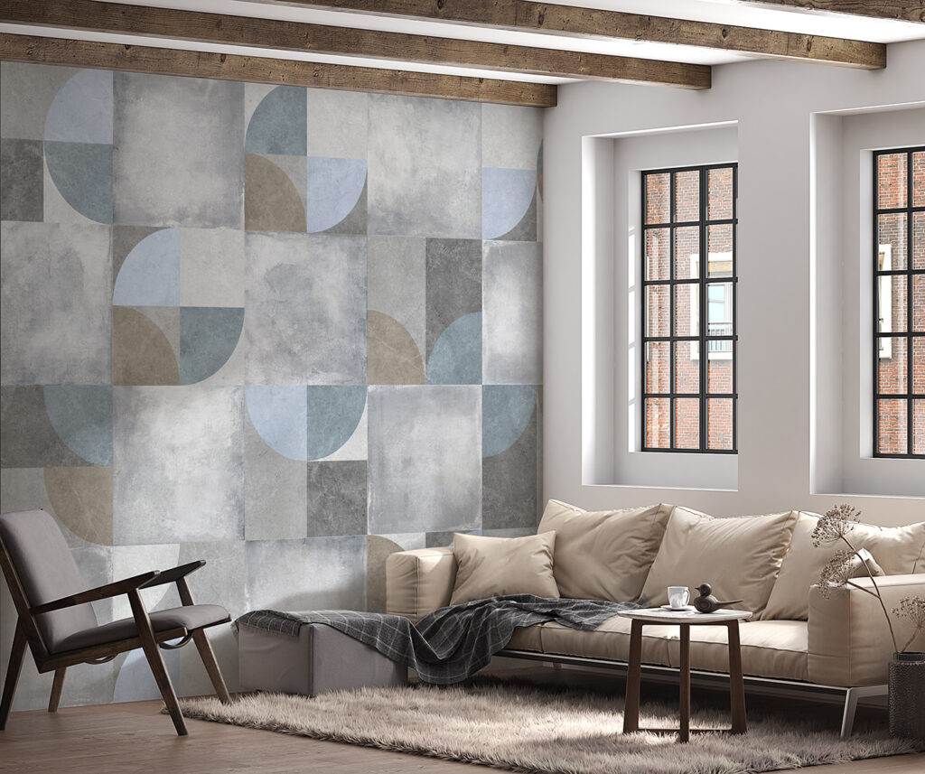 Quarter circles on tiles — interior 5