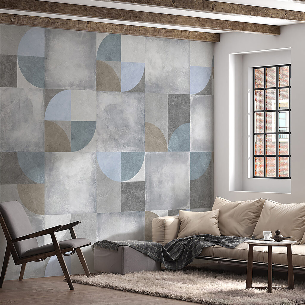 Quarter circles on tiles — interior 9