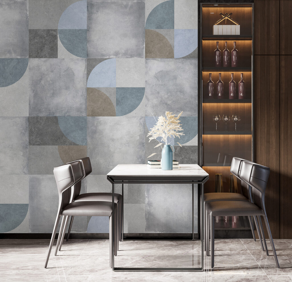 Quarter circles on tiles — interior 7