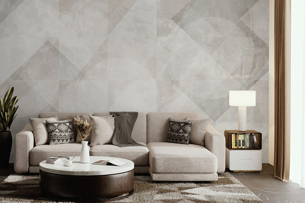 Overlapping grey shapes — interior 10