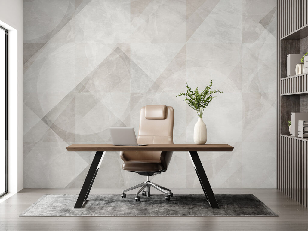 Overlapping grey shapes — interior 9
