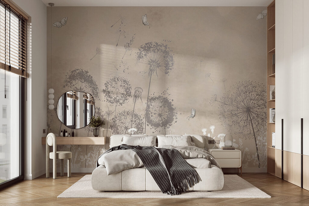 White flowers and butterflies — interior 4
