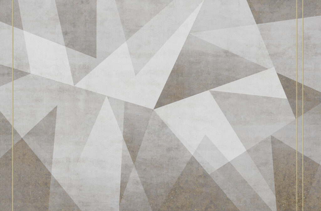 Triangles with gold lines — full design