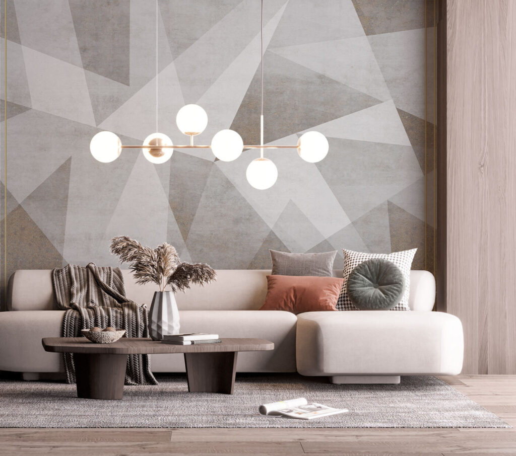 Triangles with gold lines — interior 3