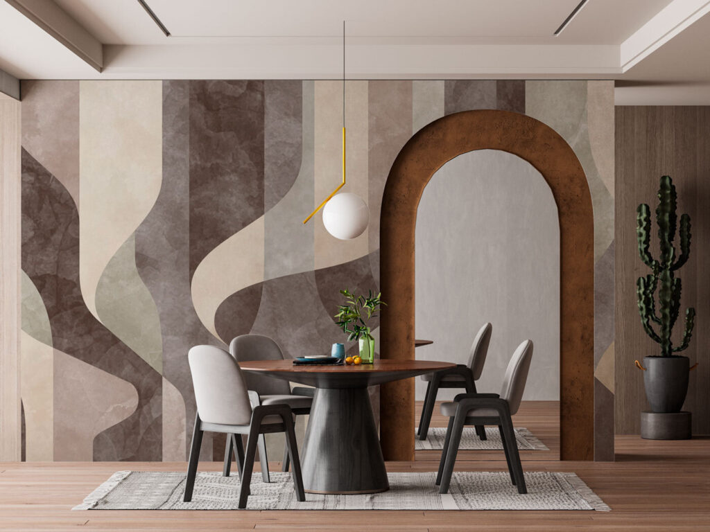 Ribbons weaving together — interior 1