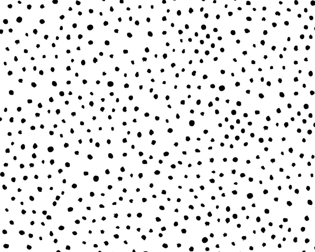 Scattered black dots — full design