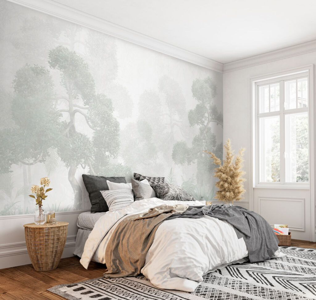 Pale treetops in haze — interior 1