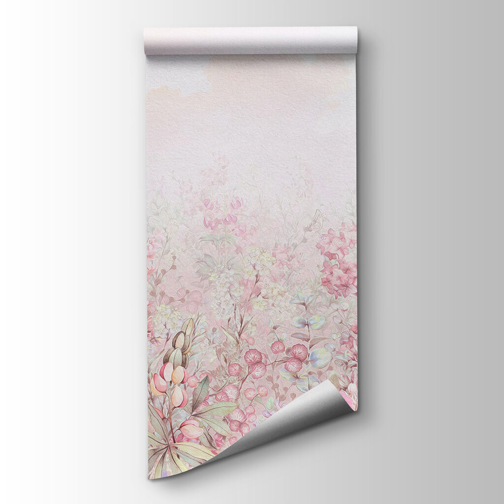 Pink stems fading skyward — product view