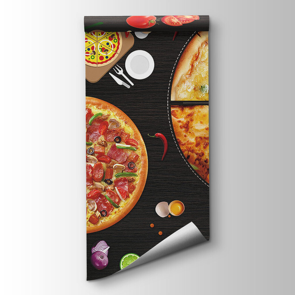 Pizzas among herbs — product view