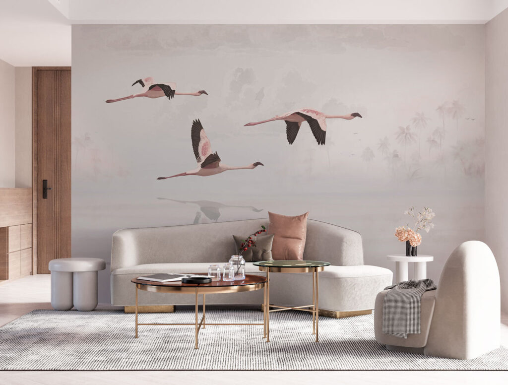 Birds over pale water — interior 2