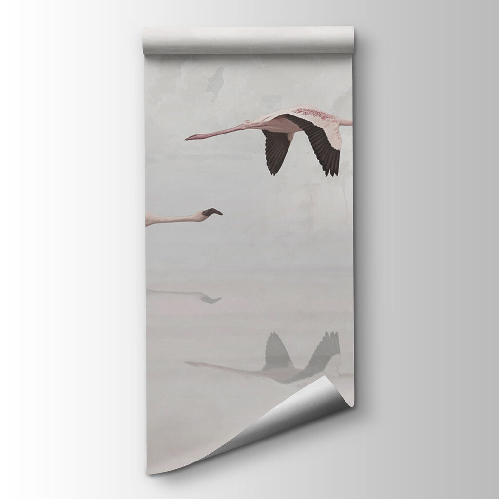 Birds over pale water — product view