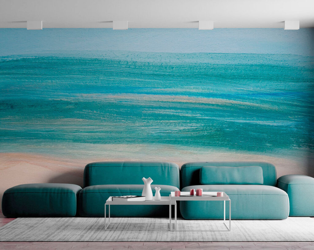 Turquoise sea over sand — interior 1