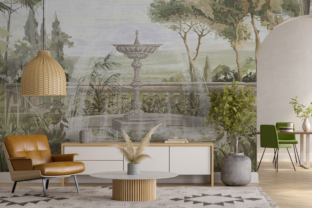 Tropical garden fountain — interior 1