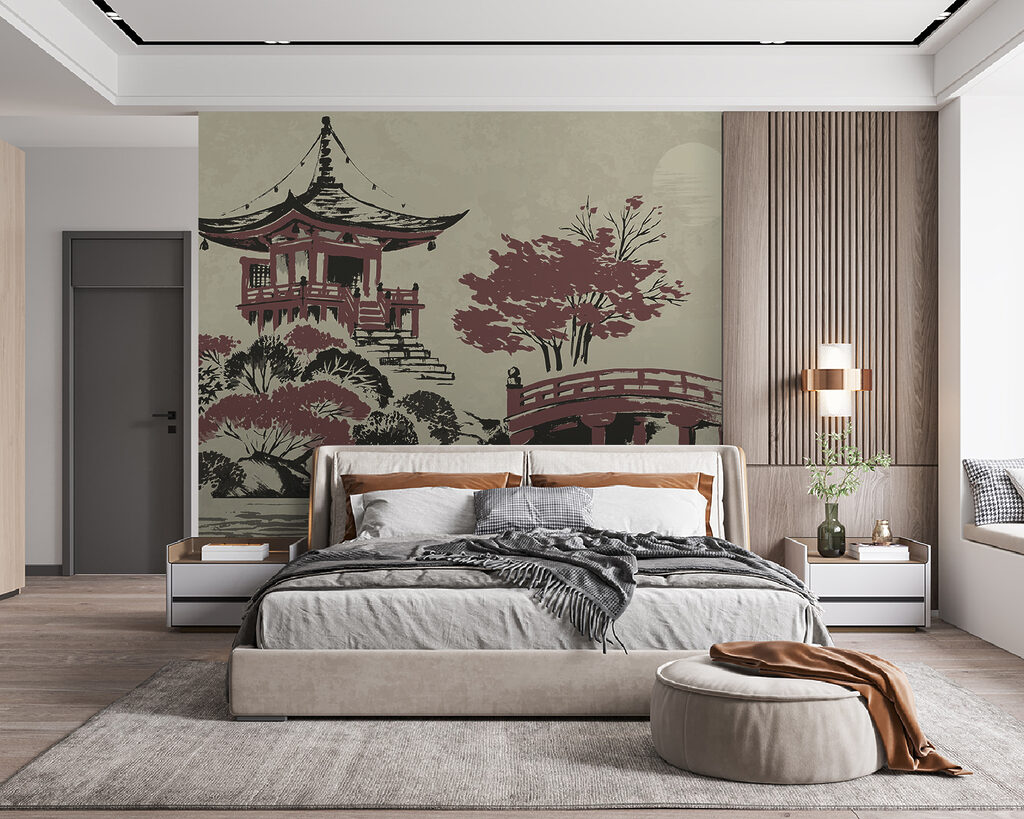 Pagoda with red bridge — interior 2