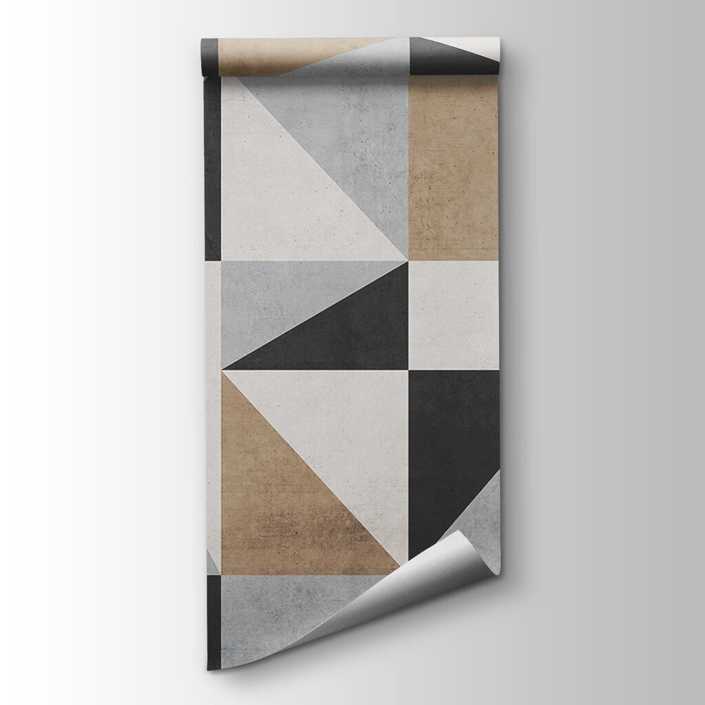 Triangles in earthy greys — product view
