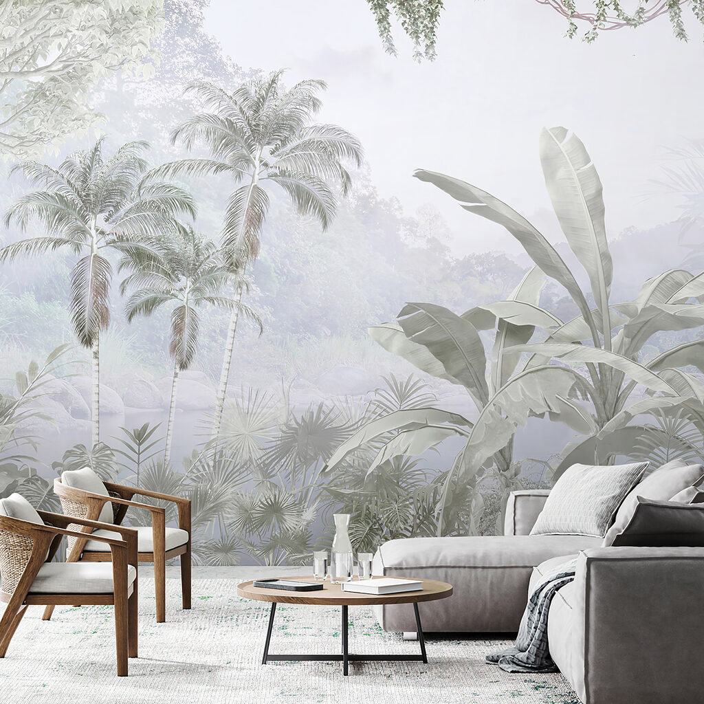 Pale tropical leaves — interior 6
