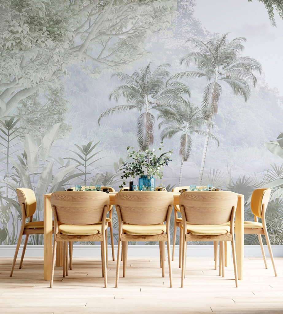 Pale tropical leaves — interior 5