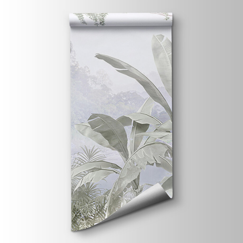 Pale tropical leaves — product view