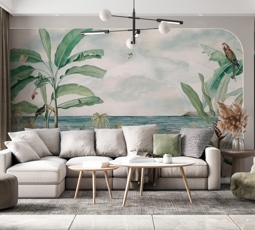 Green leaves, sea coast — interior 1
