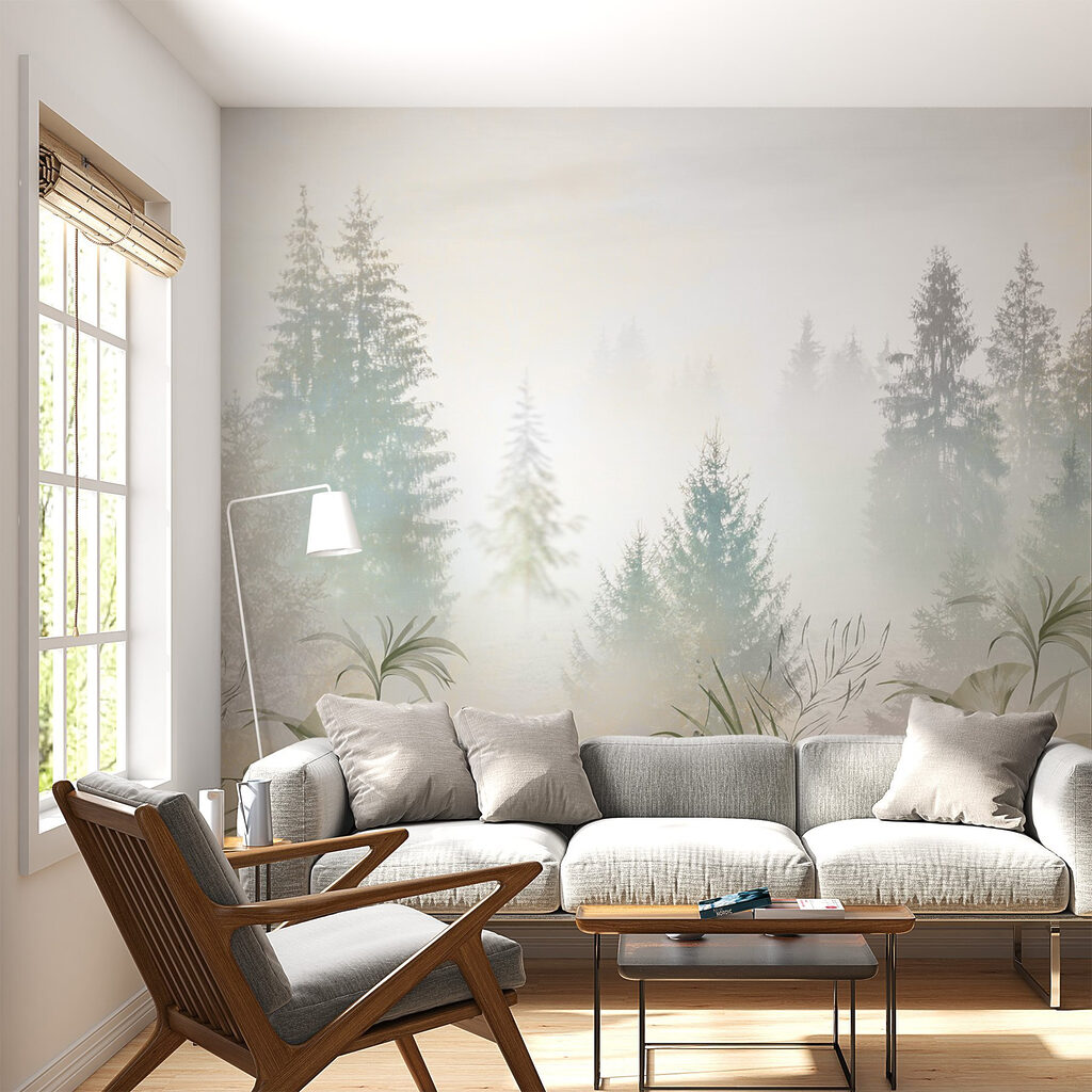 Pines behind soft grasses — interior 5