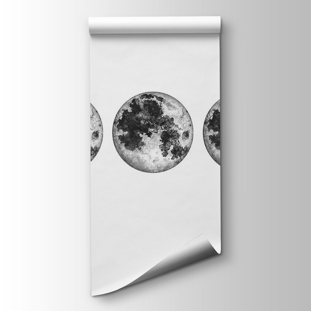 Moon phases in grey — product view