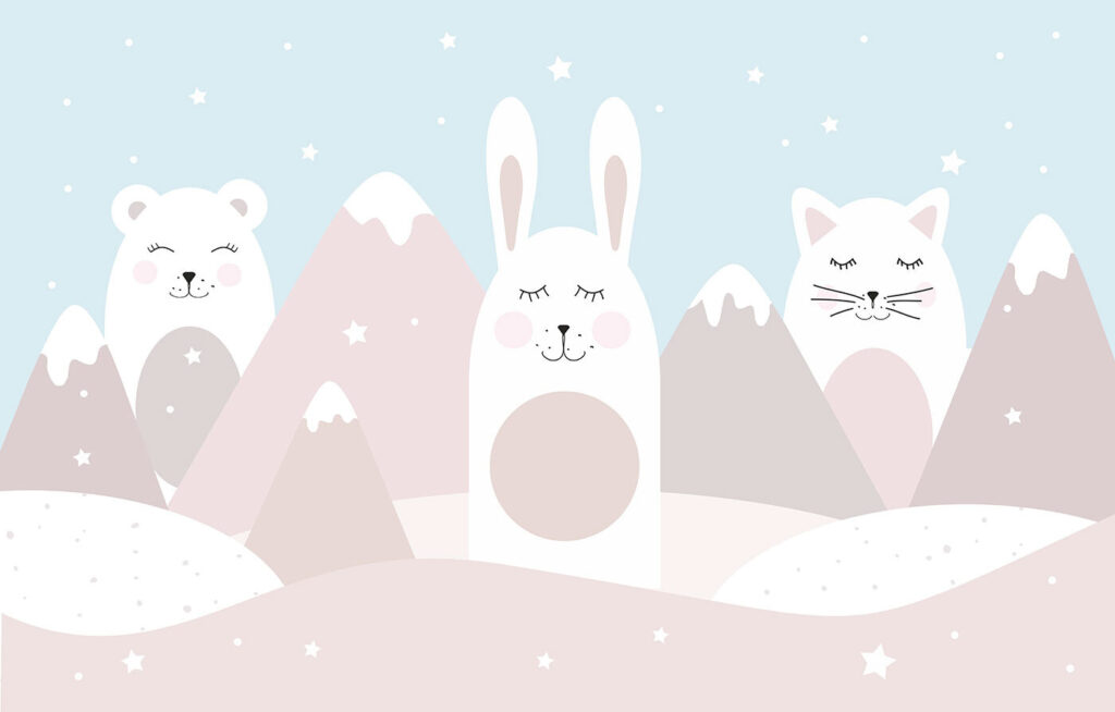 Winter animal friends — full design