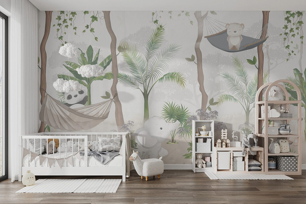 Animals resting in hammocks — interior 5
