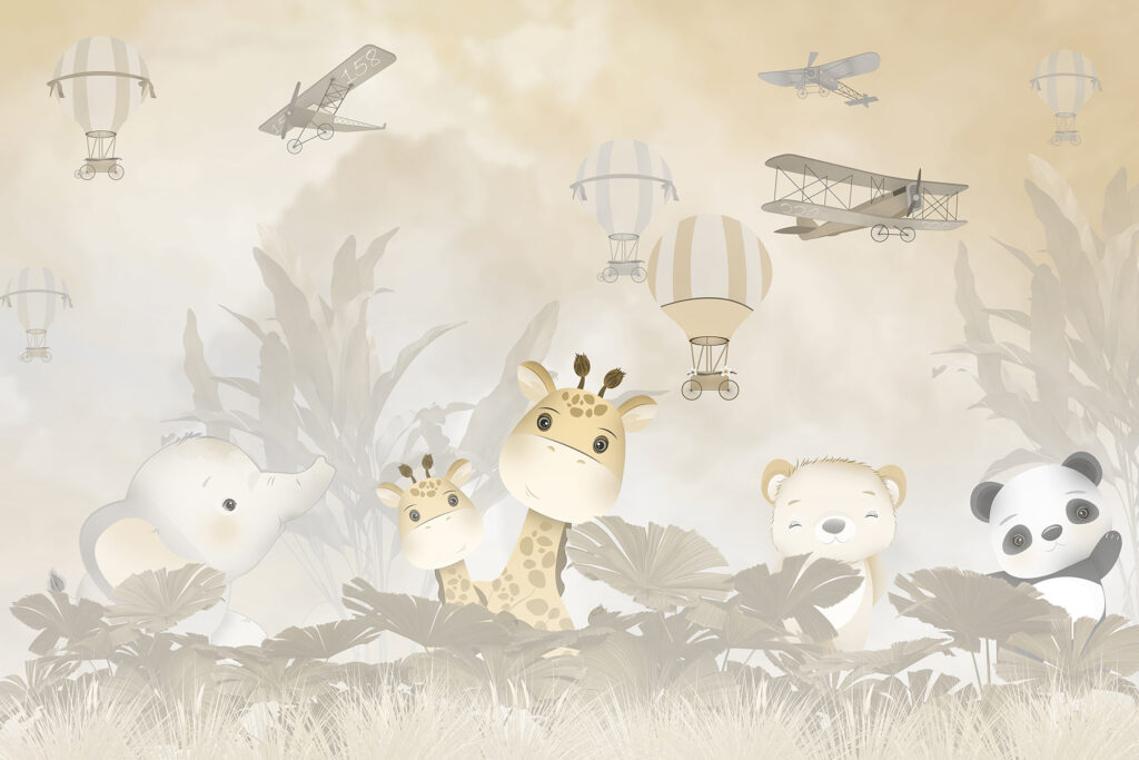 Safari friends under planes — full design