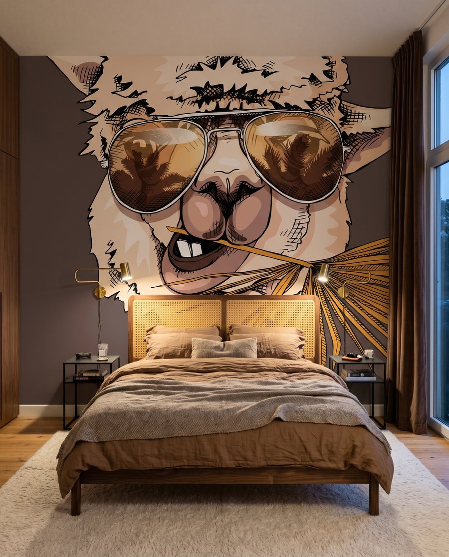 Llama wearing sunglasses — interior 2
