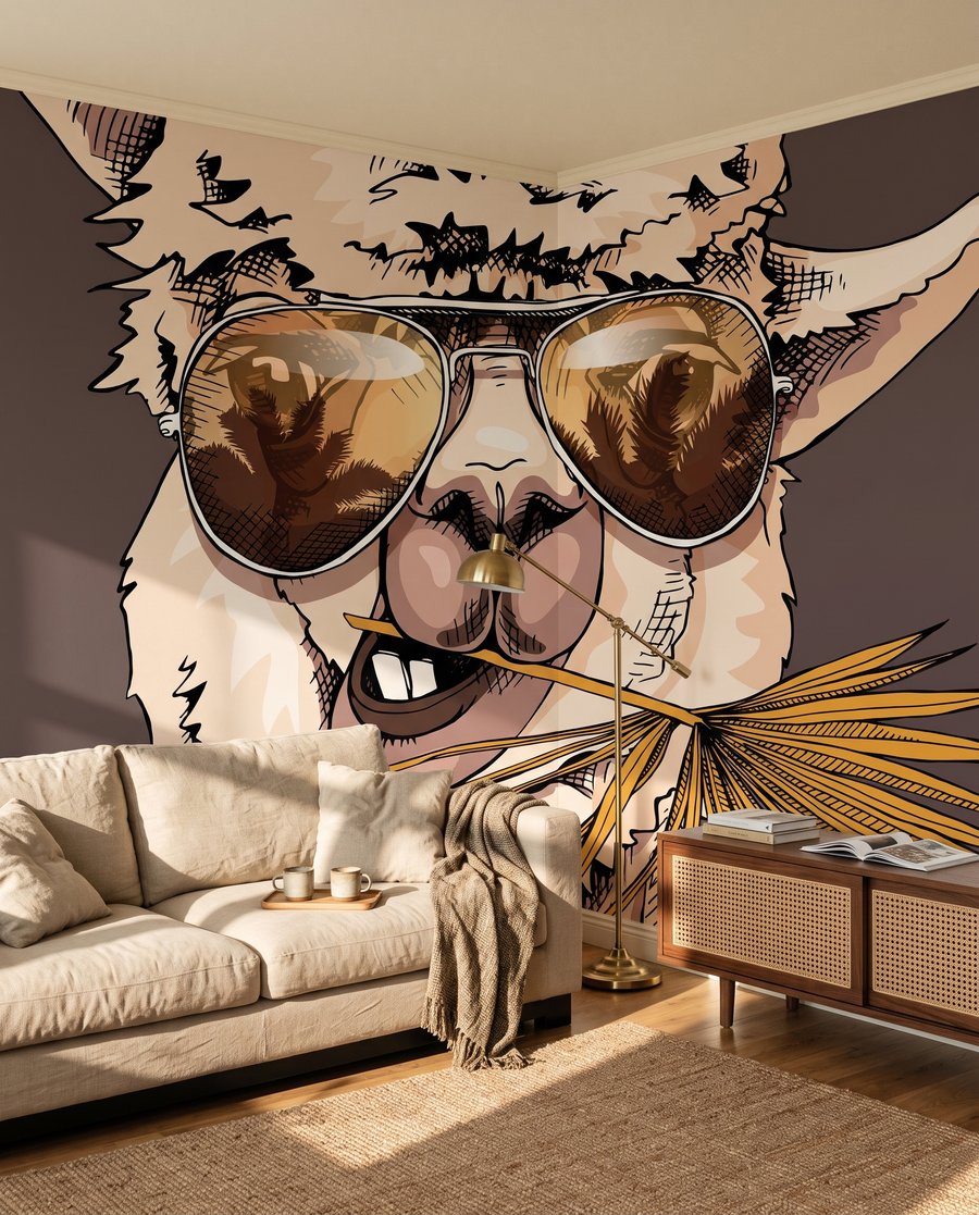 Llama wearing sunglasses — interior 5