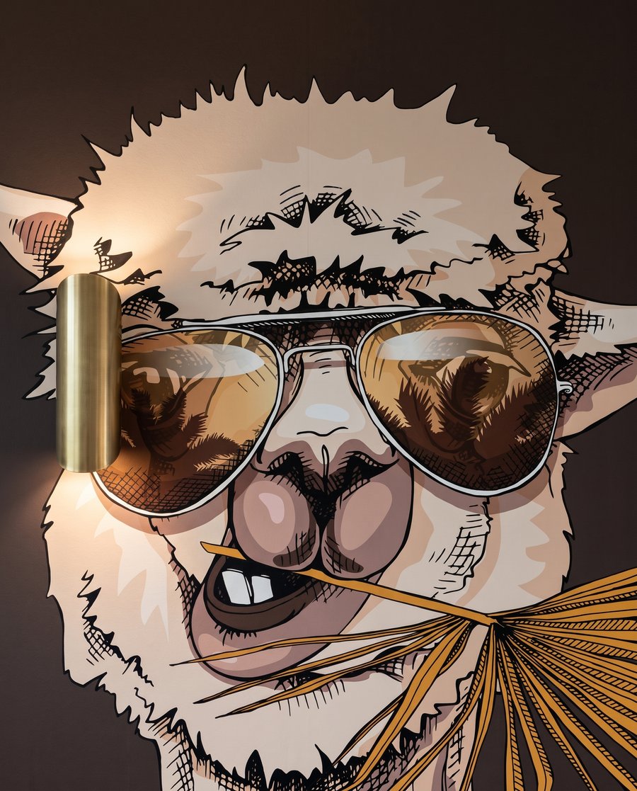 Llama in Shades — detail
