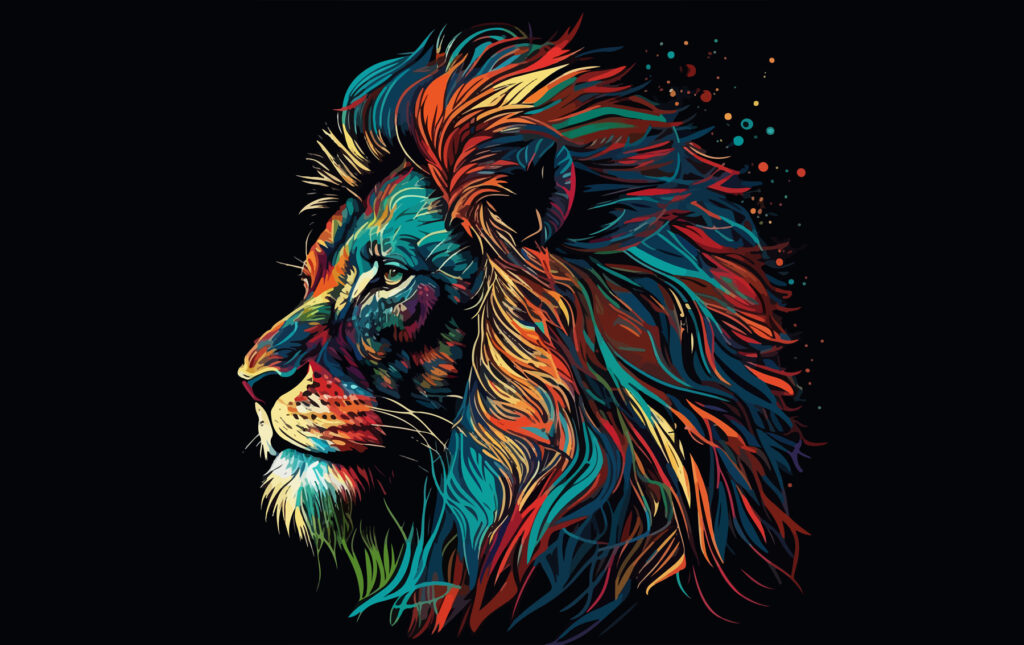 Lion in Colour — full design