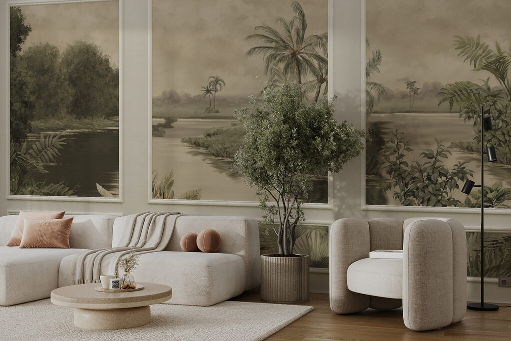 Tropical river and palms — interior 6