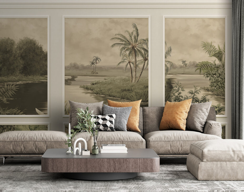 Tropical river and palms — interior 3