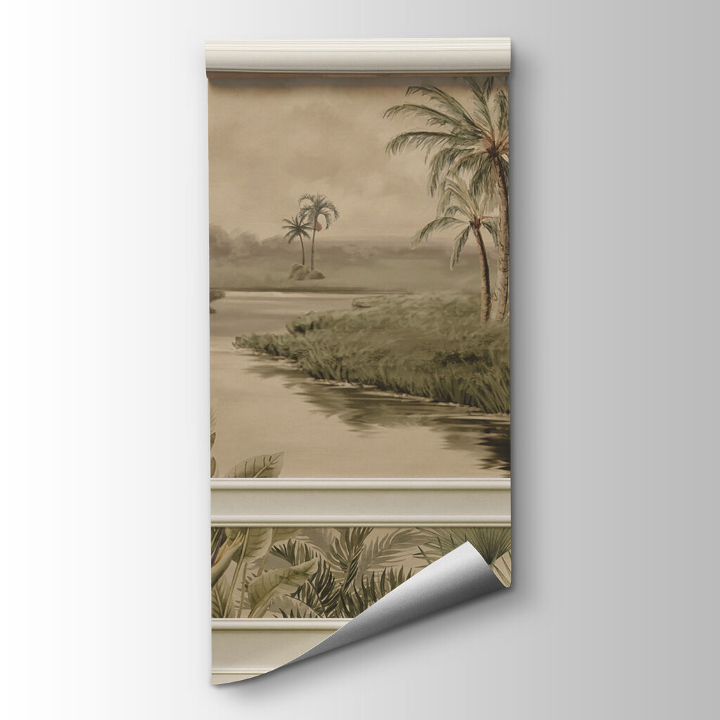 Tropical river and palms — product view