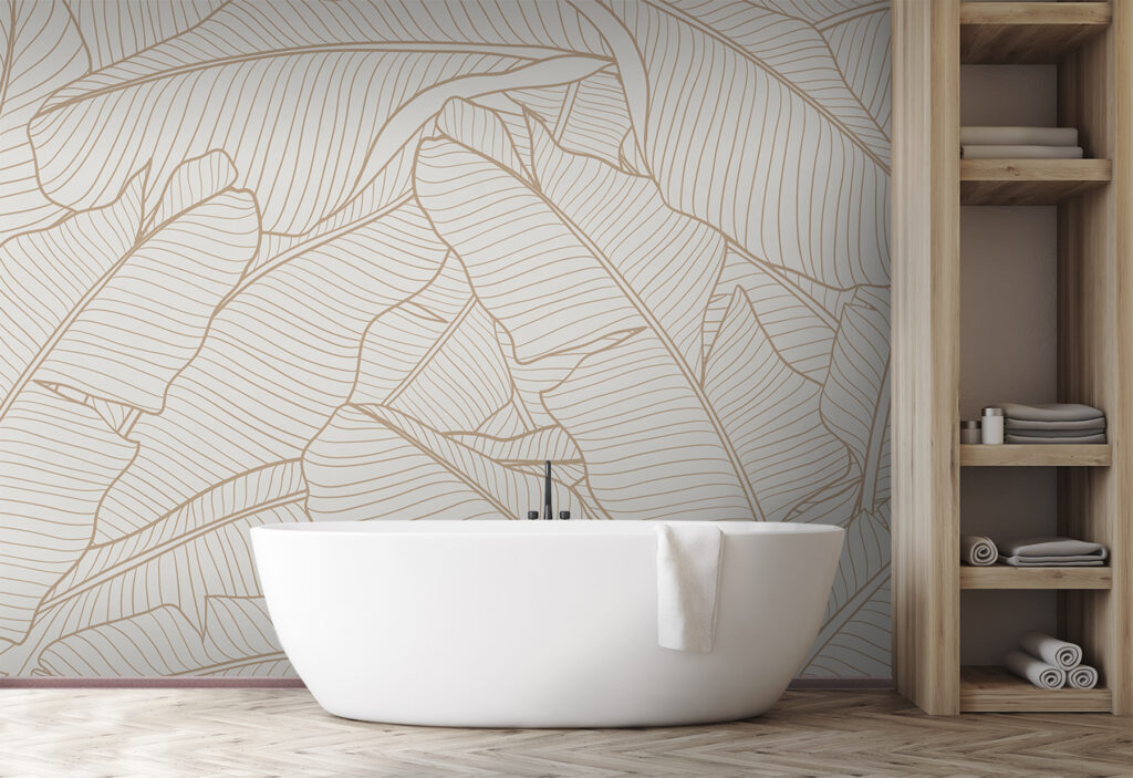 Sandy leaf line drawing — interior 3