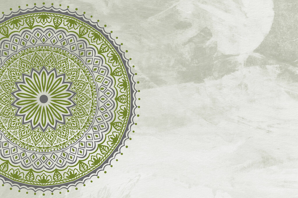Round edge ornament — full design