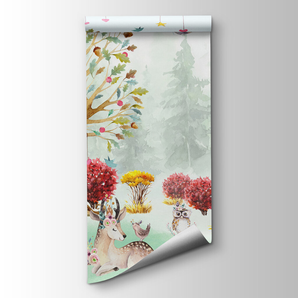 Woodland friends, colourful tree — product view